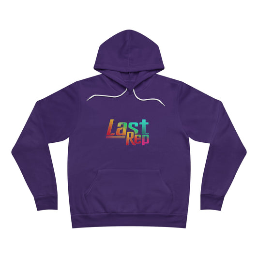 Retro Rainbow Light Wt. Fleece Pullover Hoodie